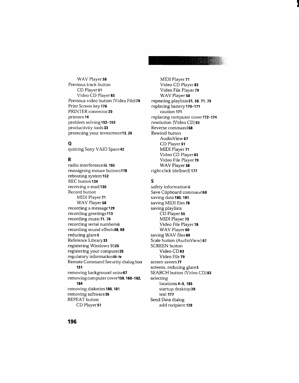 Sony PCV-130 User Manual | Page 200 / 203