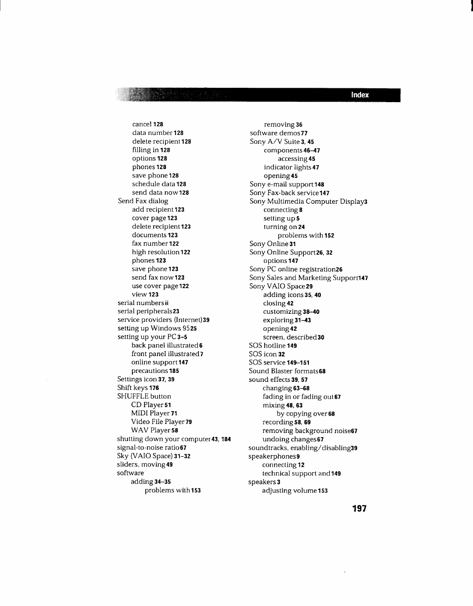 Sony PCV-130 User Manual | Page 201 / 203