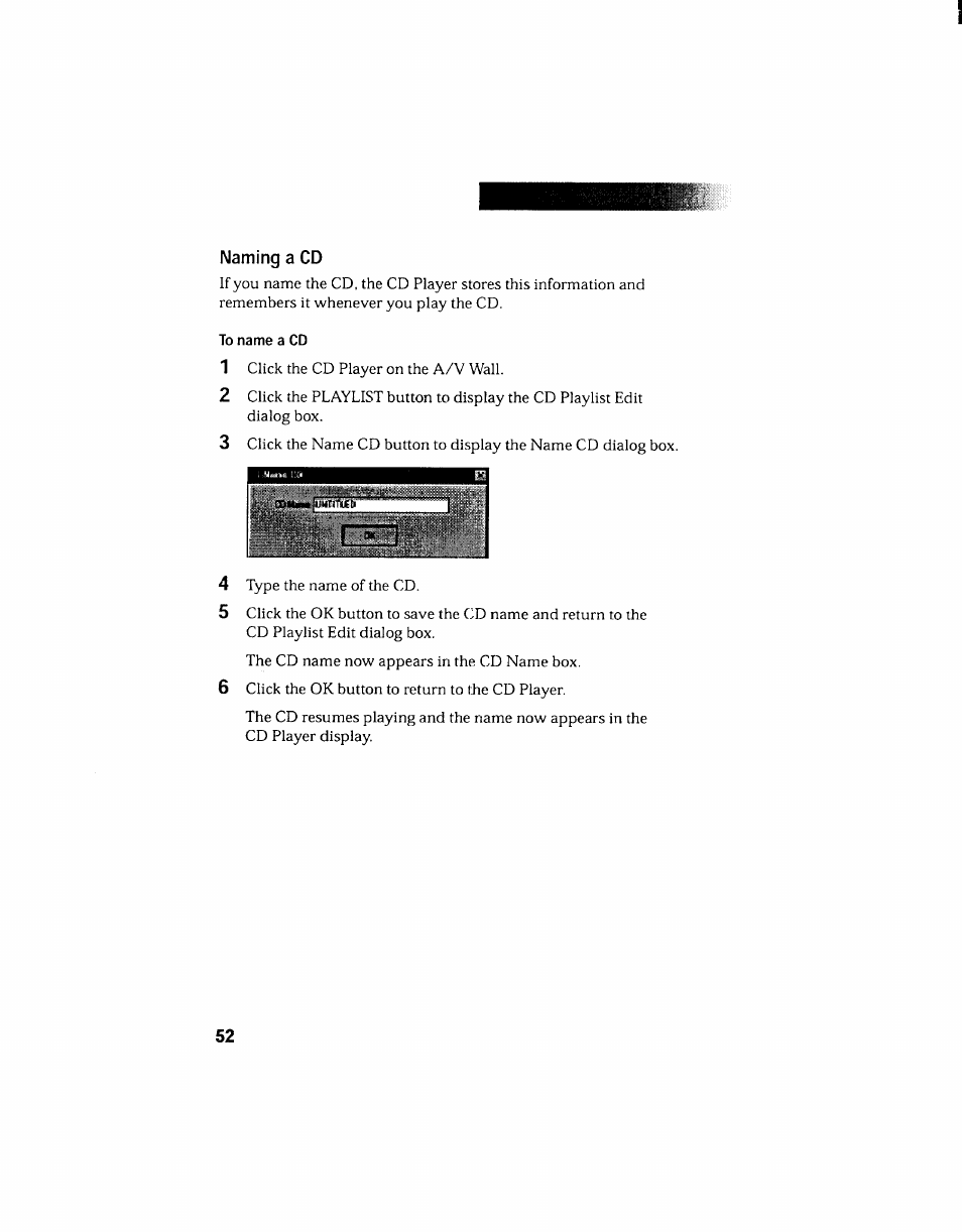 Naming a cd | Sony PCV-130 User Manual | Page 56 / 203