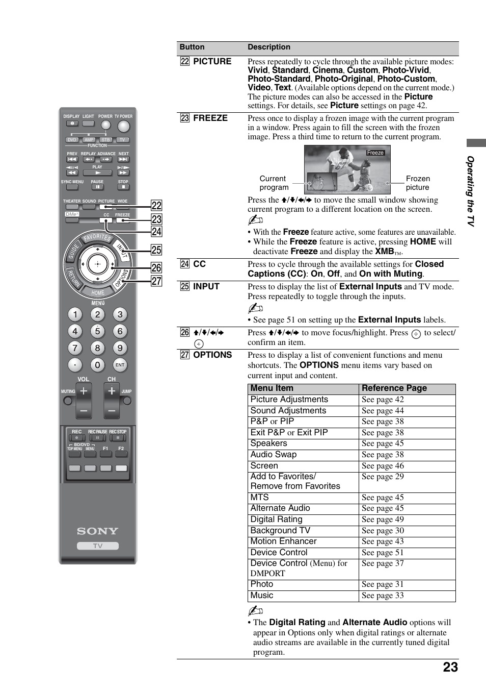 Wd wf wg wh wj ws | Sony KDL-40VL160 User Manual | Page 23 / 64