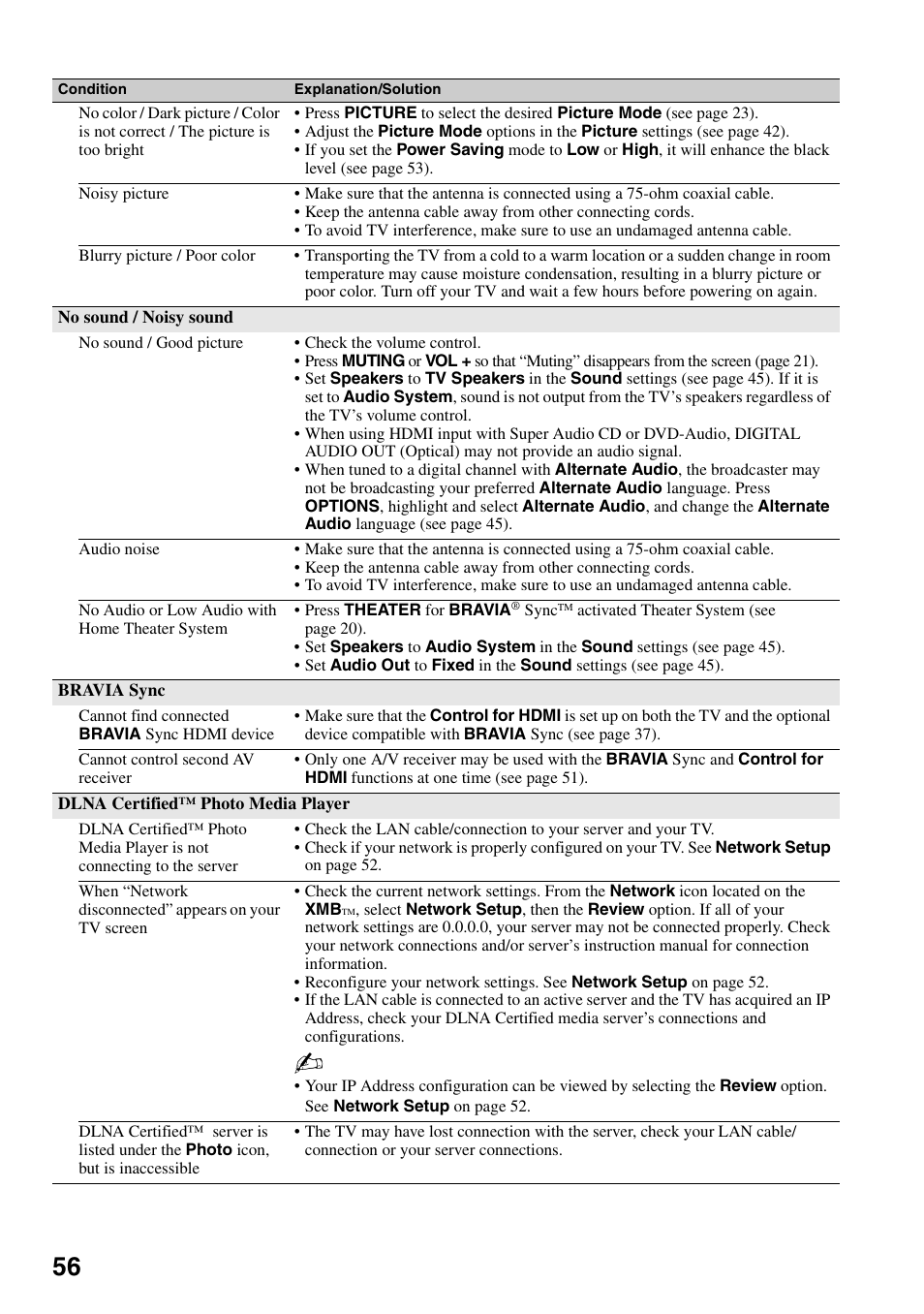 Sony KDL-40VL160 User Manual | Page 56 / 64