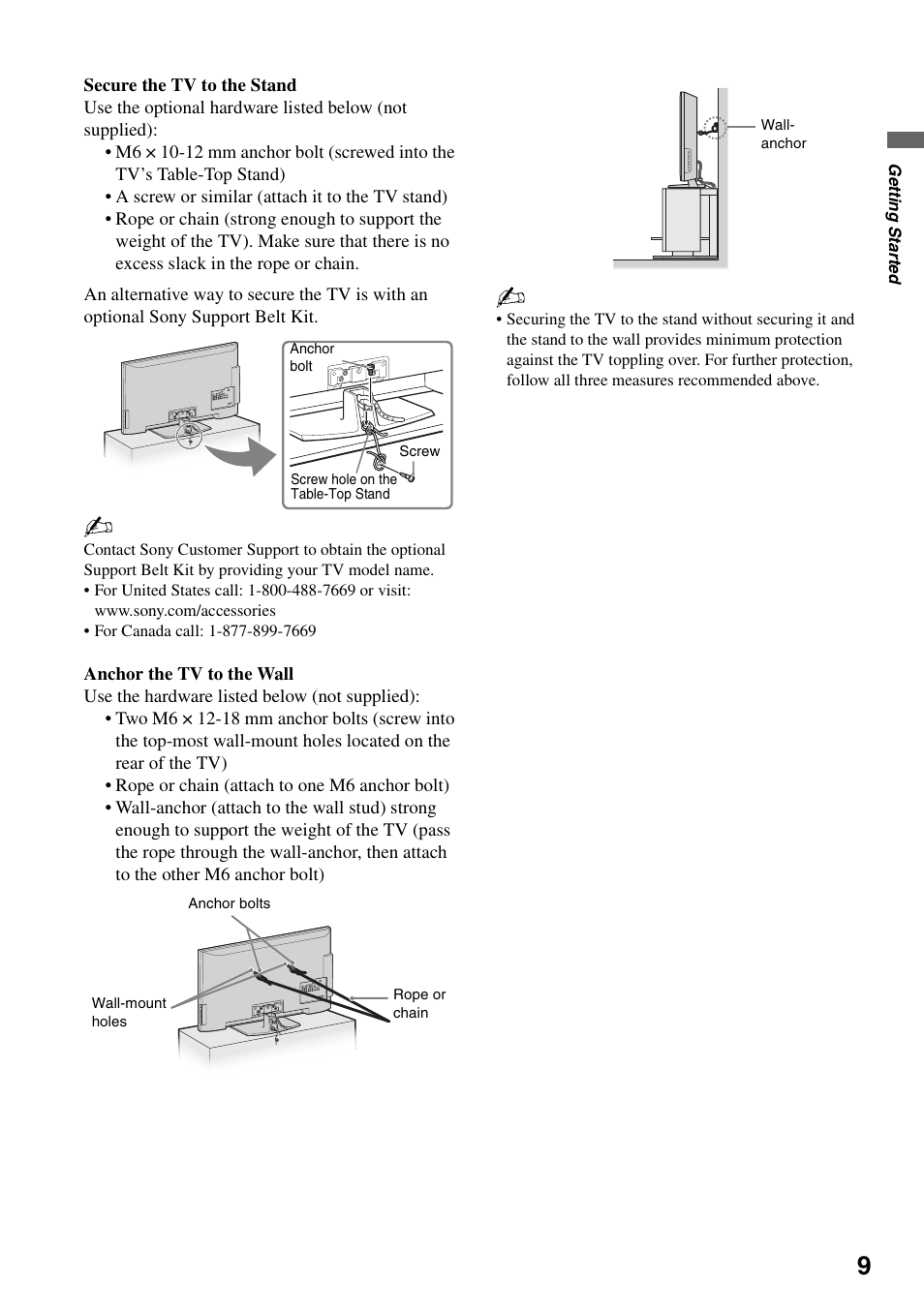 Sony KDL-40VL160 User Manual | Page 9 / 64