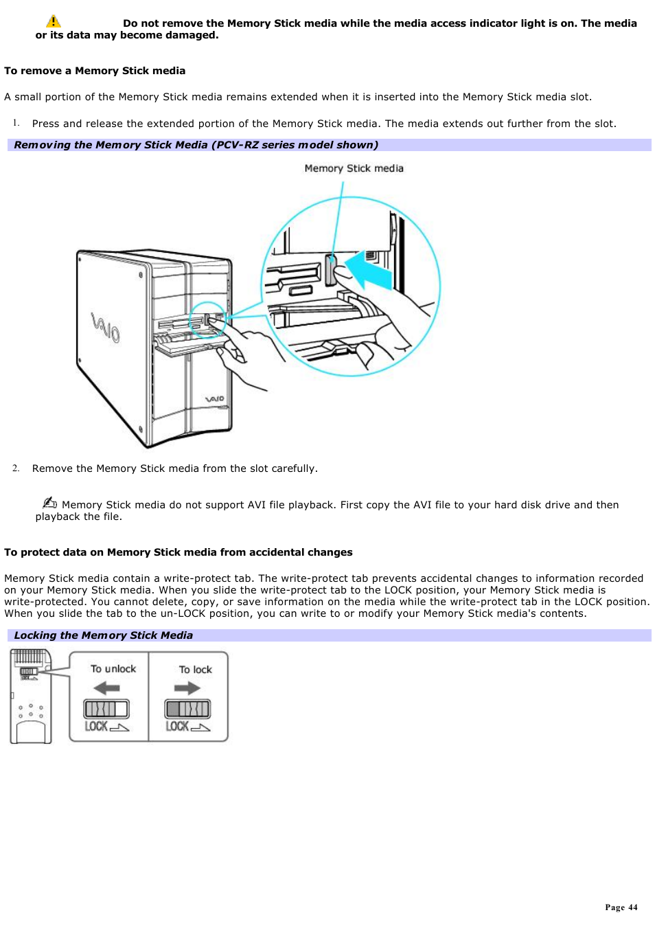 Sony PCV-RX820 User Manual | Page 44 / 119