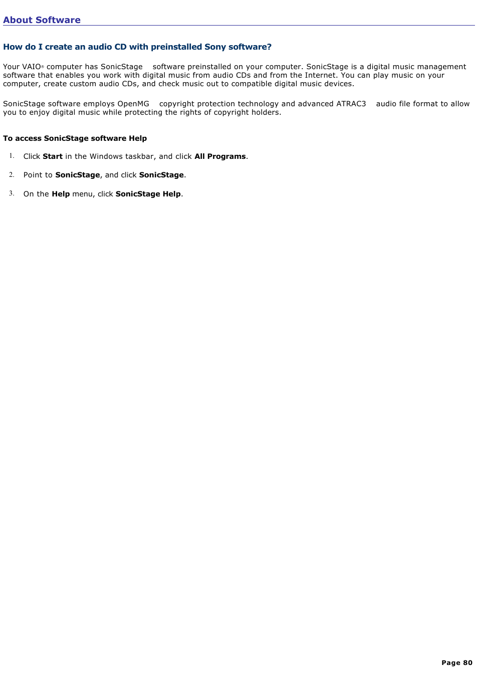 Sony PCV-RX820 User Manual | Page 80 / 119