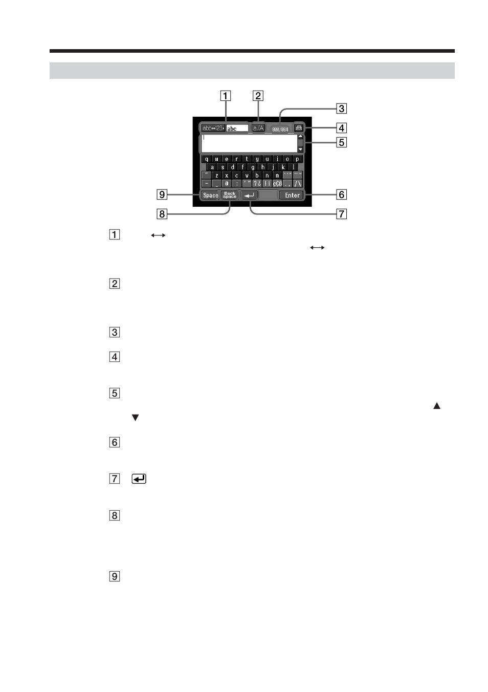 Character input screen | Sony DCR-IP220 User Manual | Page 10 / 132