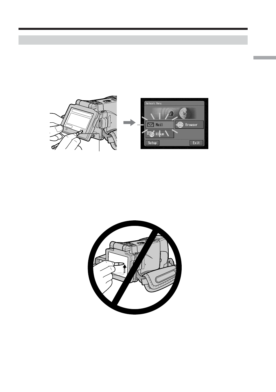 How to use the stylus | Sony DCR-IP220 User Manual | Page 7 / 132