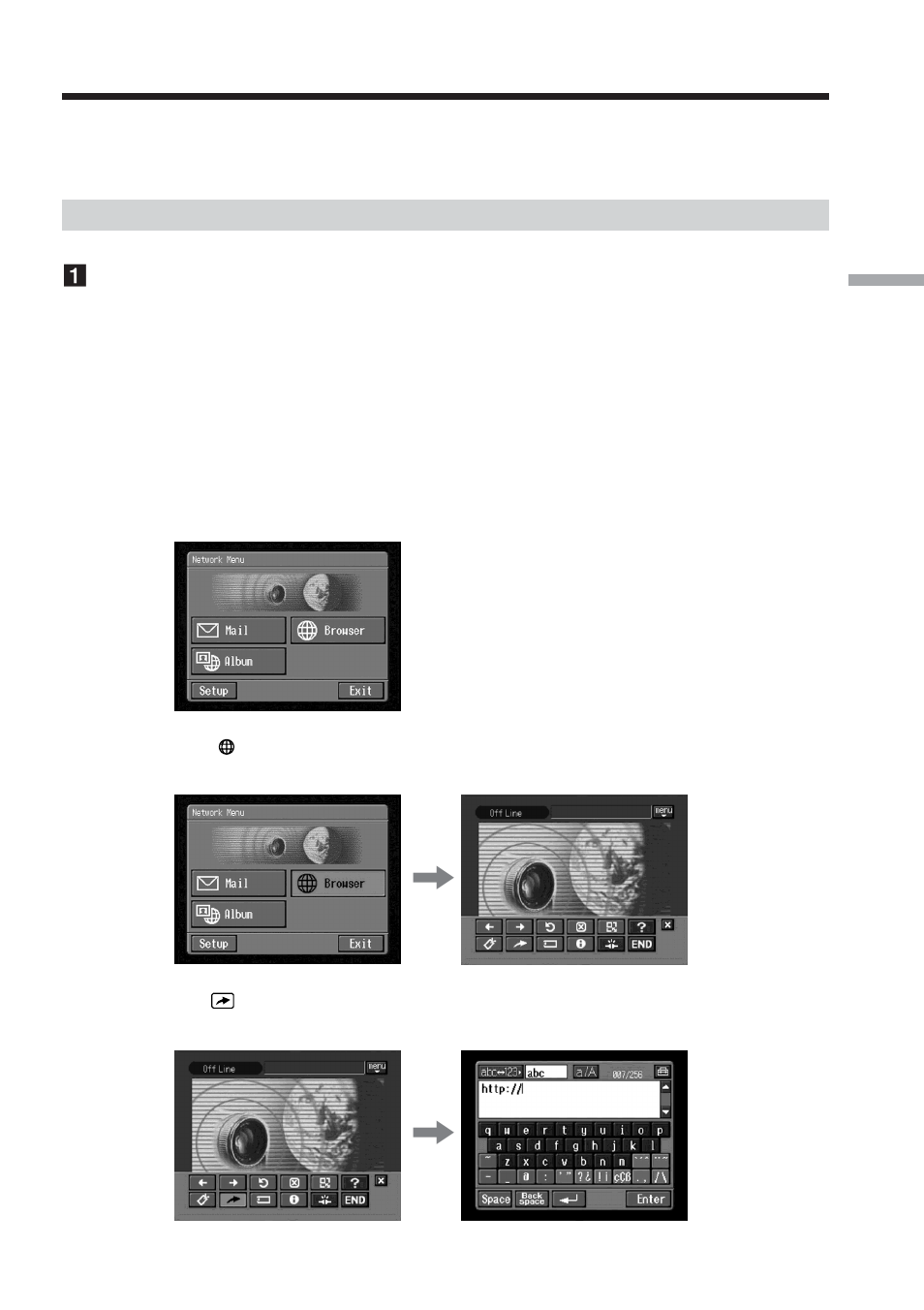 Viewing web pages | Sony DCR-IP220 User Manual | Page 89 / 132
