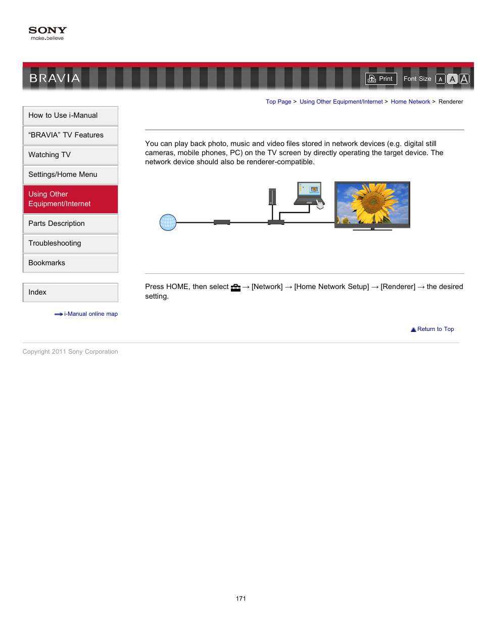 Renderer | Sony KDL-32EX729 User Manual | Page 171 / 173