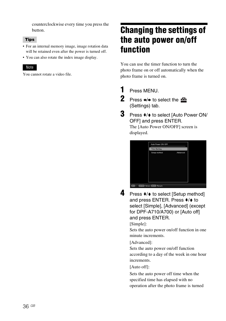 Sony DPF-D1010 User Manual | Page 36 / 55