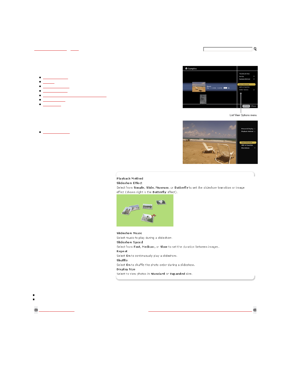 Photo options | Sony KDL-46W5100 User Manual | Page 135 / 324