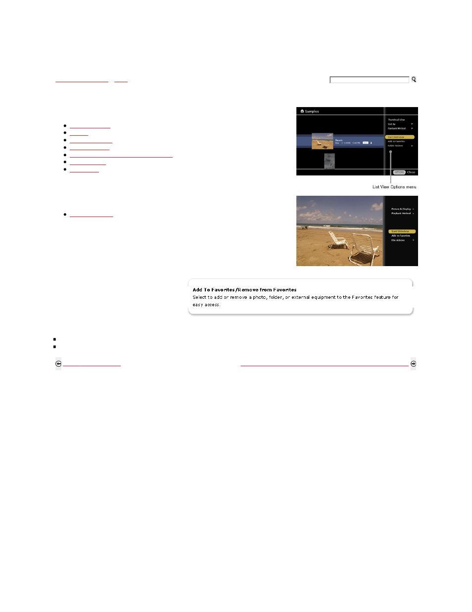 Photo options | Sony KDL-46W5100 User Manual | Page 137 / 324