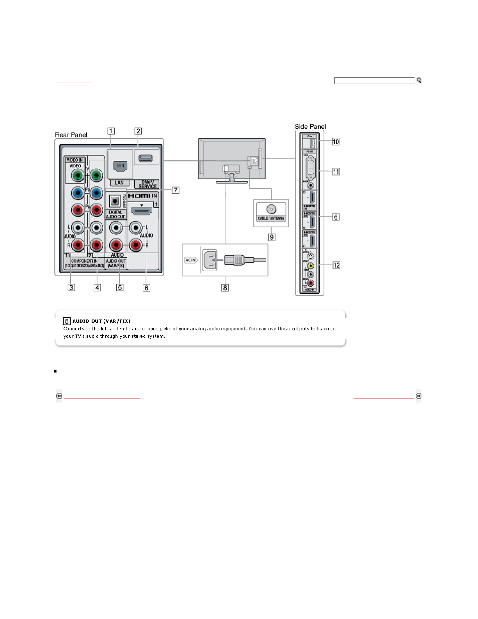 Locating inputs and outputs | Sony KDL-46W5100 User Manual | Page 21 / 324