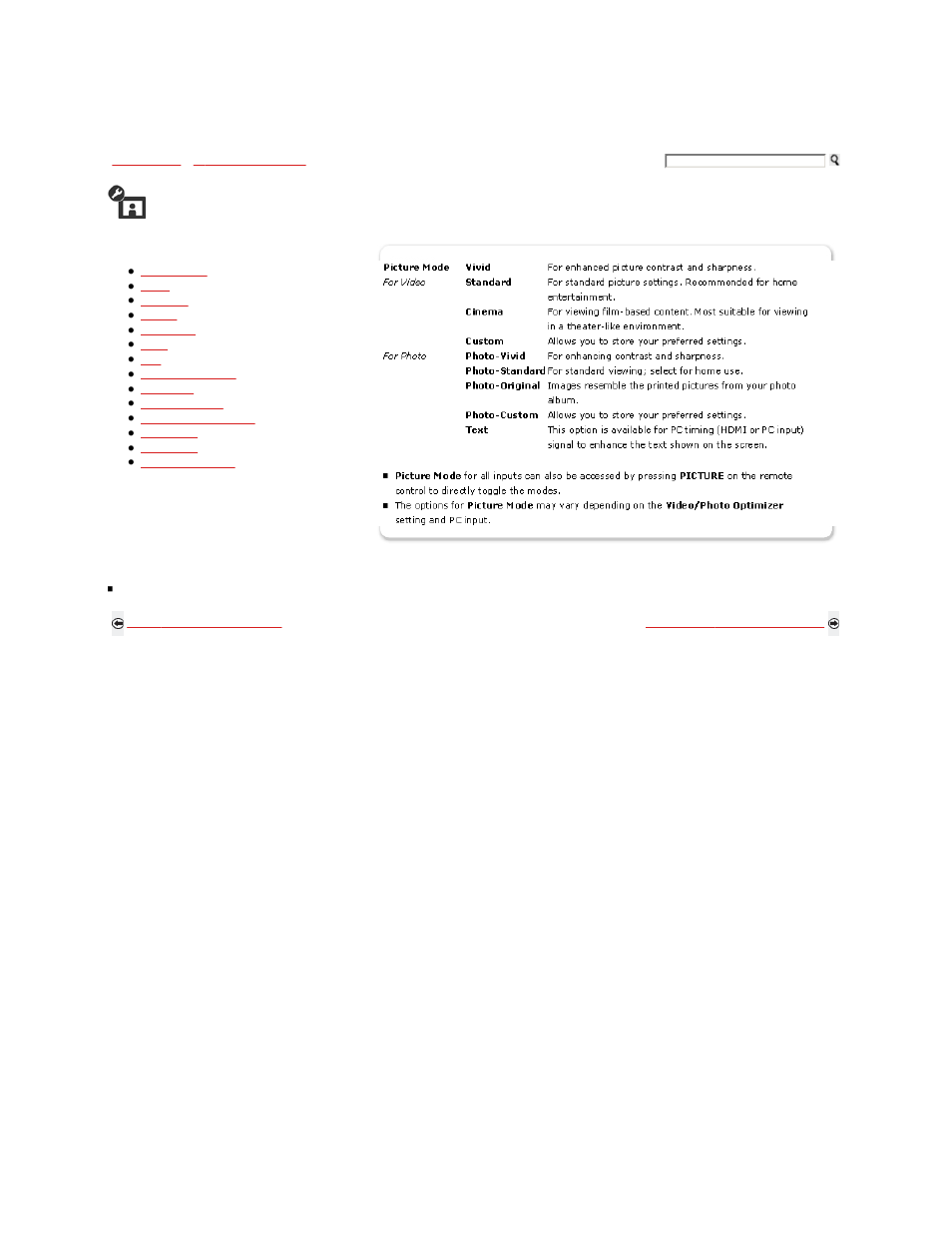 Picture & display, Picture adjustments | Sony KDL-46W5100 User Manual | Page 218 / 324