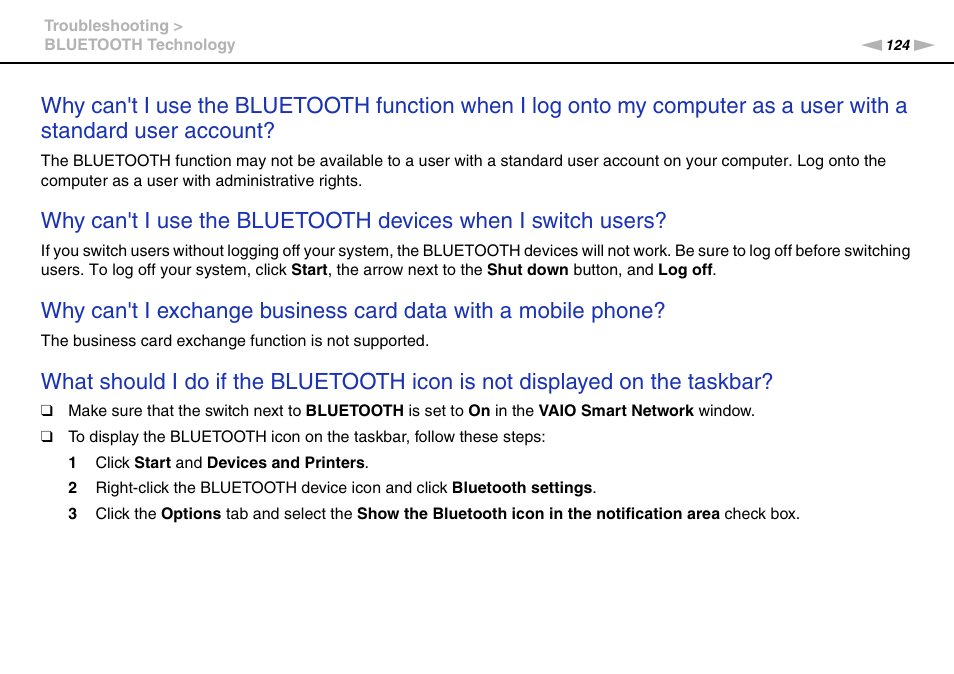 Sony VPCYB35KX User Manual | Page 124 / 145