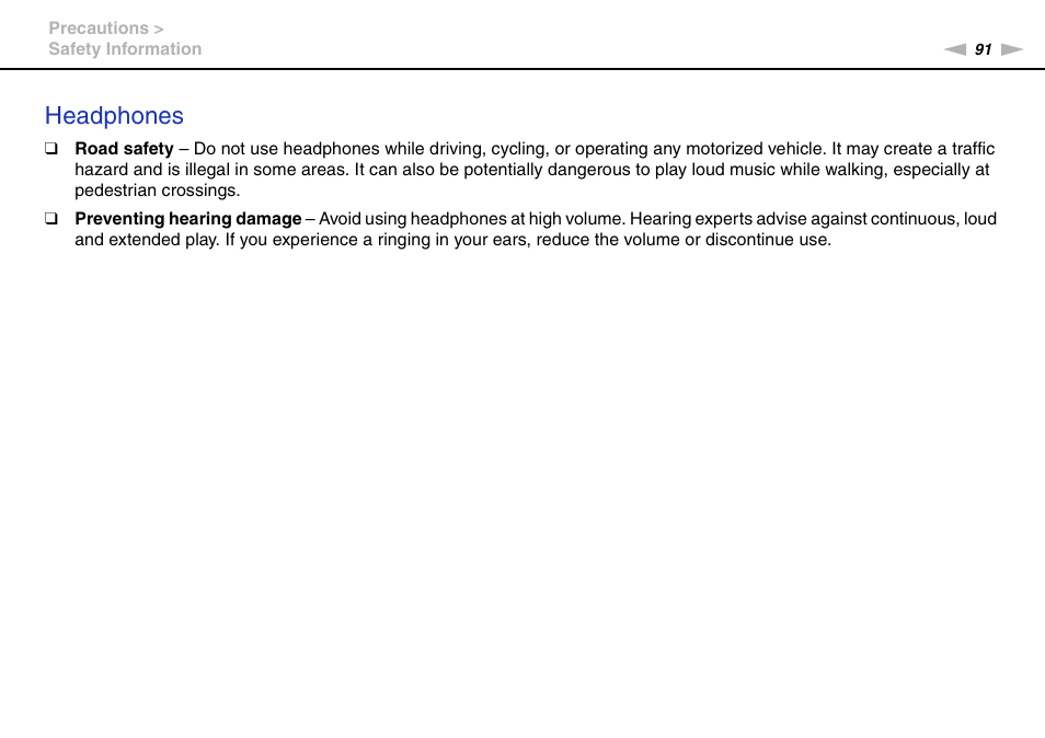 Headphones | Sony VPCYB35KX User Manual | Page 91 / 145
