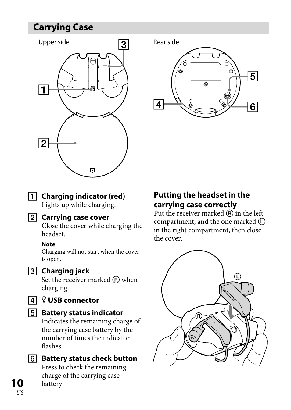 Carrying case | Sony XBA-BT75 User Manual | Page 10 / 64