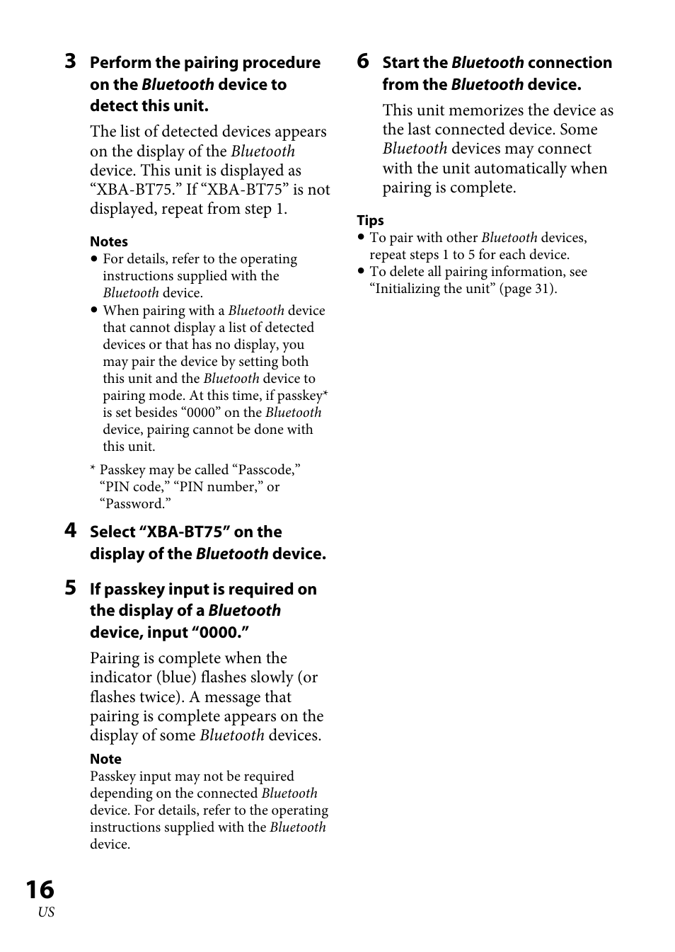 Sony XBA-BT75 User Manual | Page 16 / 64