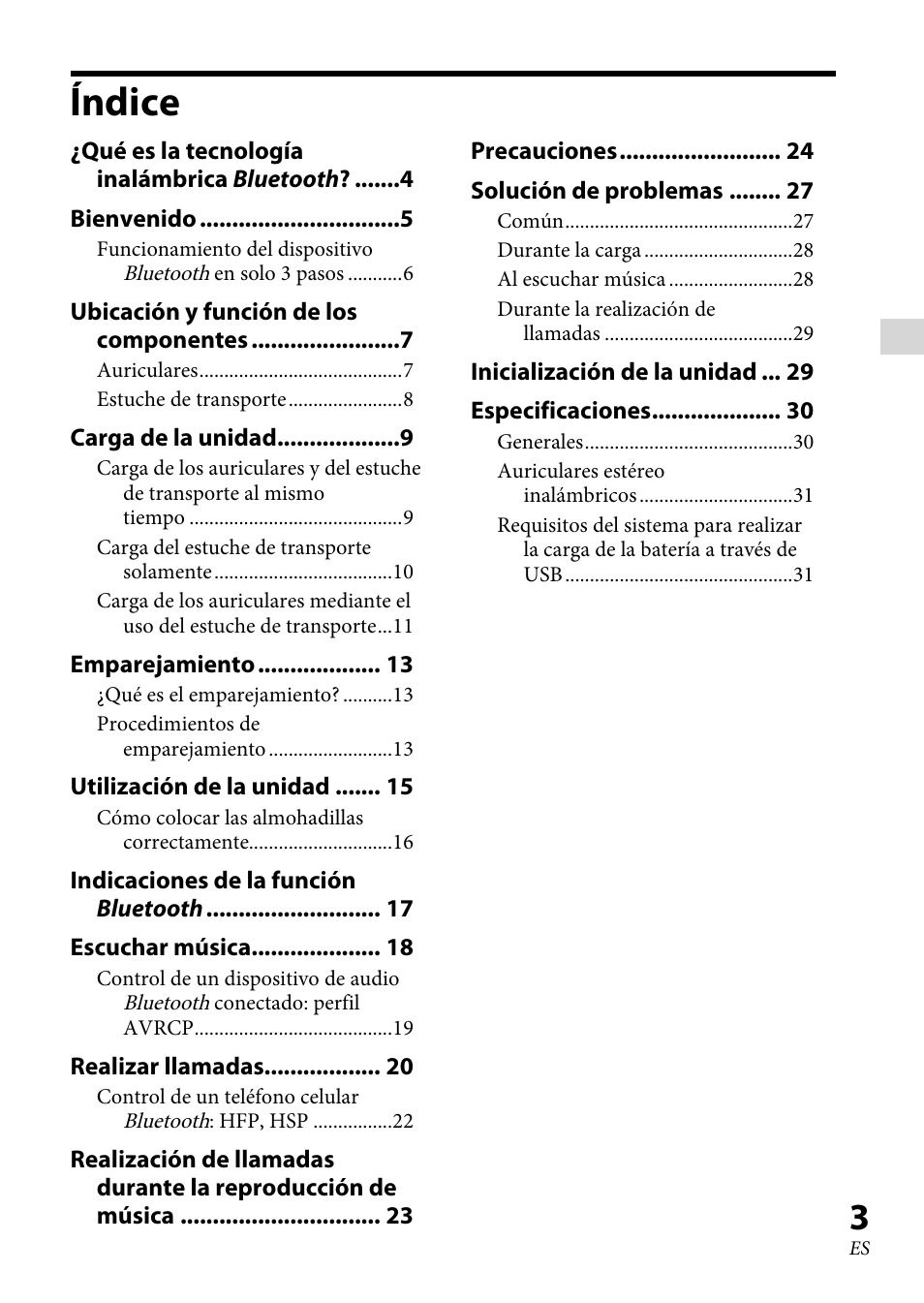 Índice | Sony XBA-BT75 User Manual | Page 35 / 64