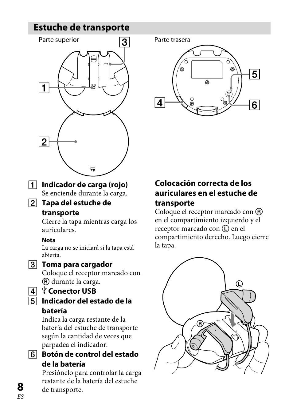 Estuche de transporte | Sony XBA-BT75 User Manual | Page 40 / 64