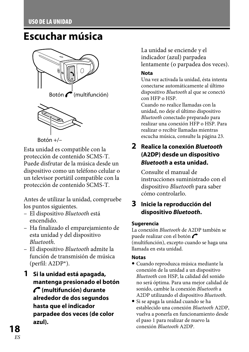 Escuchar música | Sony XBA-BT75 User Manual | Page 50 / 64