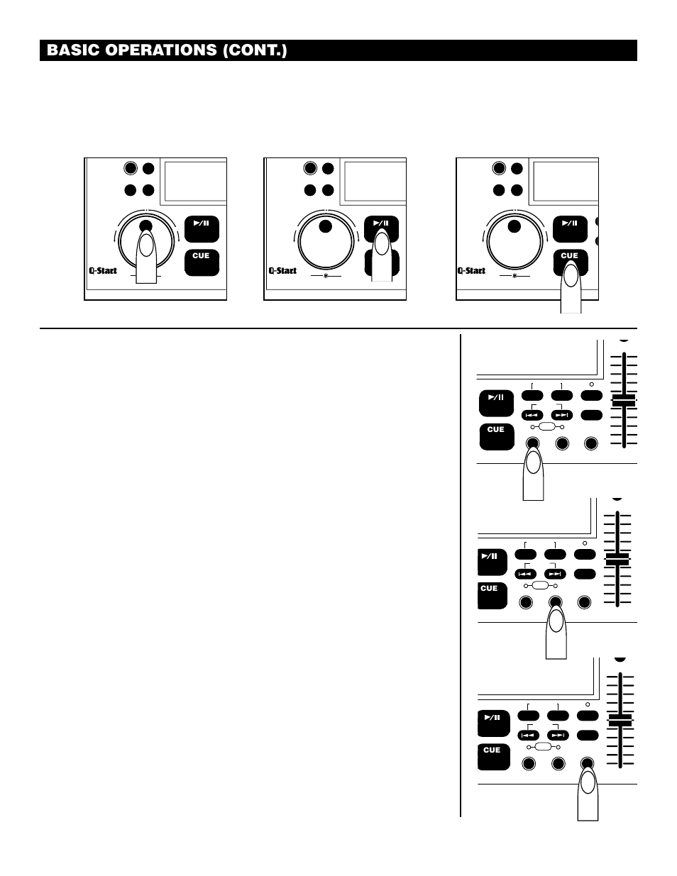 Basic operations (cont.), Q-start | American Audio DCD-PRO500 User Manual | Page 10 / 15