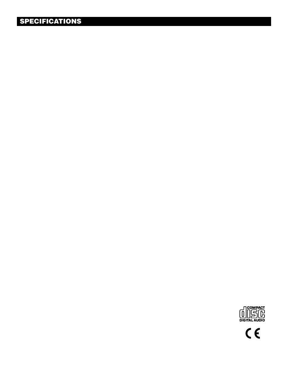 Specifications | American Audio DCD-PRO500 User Manual | Page 15 / 15