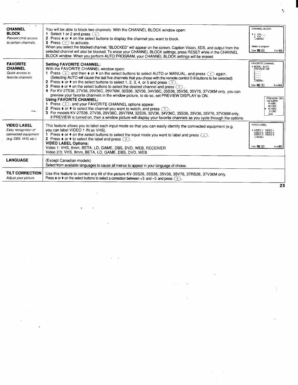 Sony KV-32V26 User Manual | Page 27 / 36