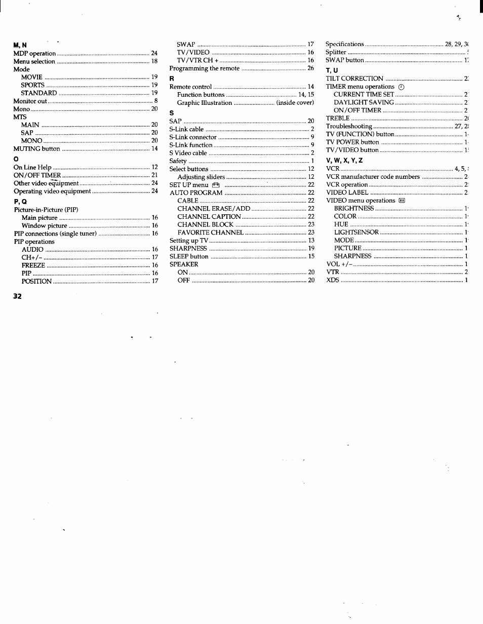 Sony KV-32V26 User Manual | Page 36 / 36