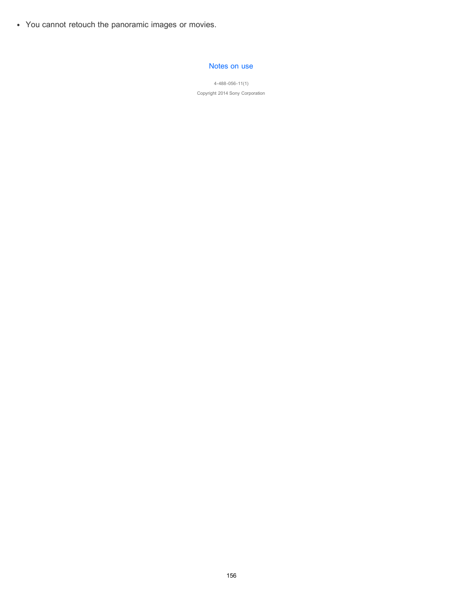 You cannot retouch the panoramic images or movies | Sony DSC-W830 User Manual | Page 149 / 254