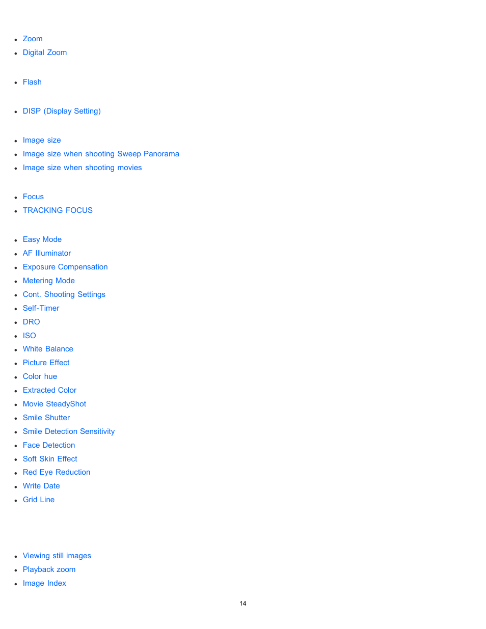 Sony DSC-W830 User Manual | Page 22 / 254