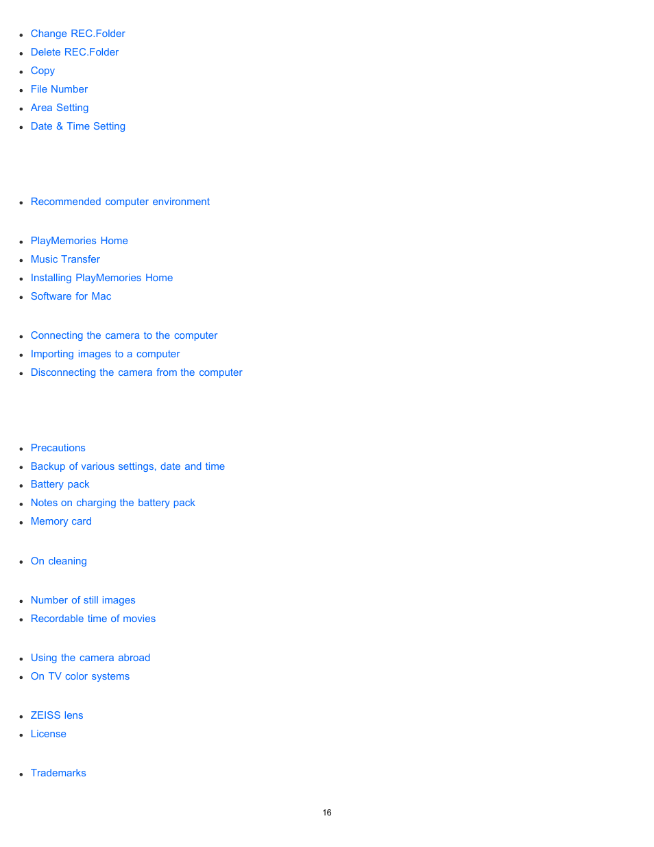 Sony DSC-W830 User Manual | Page 24 / 254