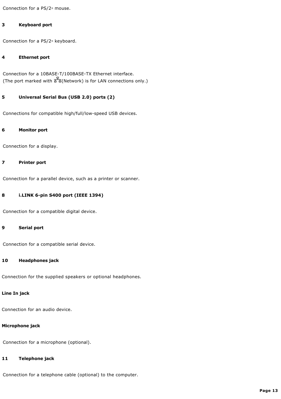 Sony PCV-RS423P User Manual | Page 13 / 146