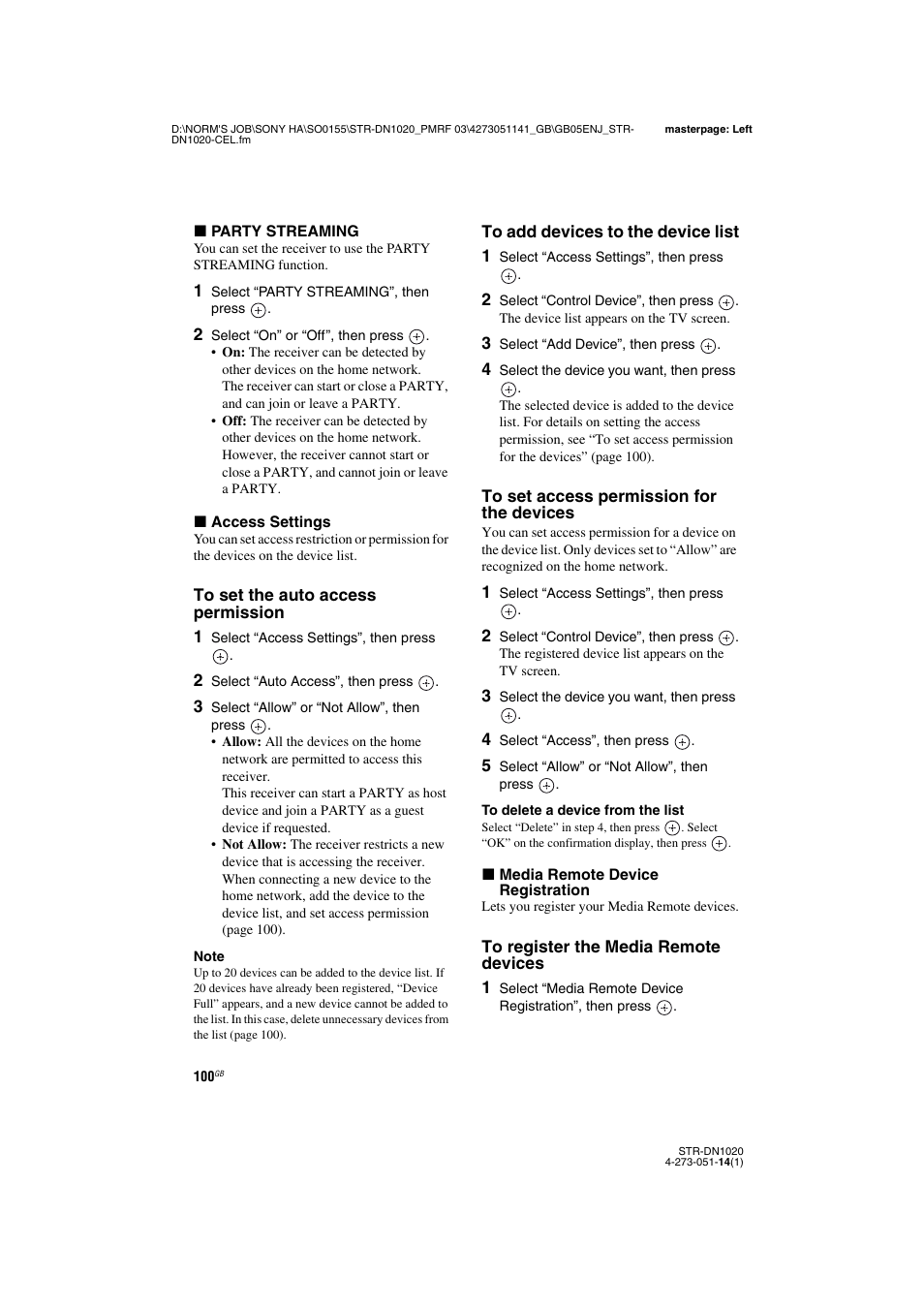 Sony STR-DN1020 User Manual | Page 100 / 132