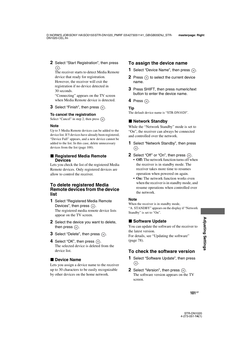 Sony STR-DN1020 User Manual | Page 101 / 132