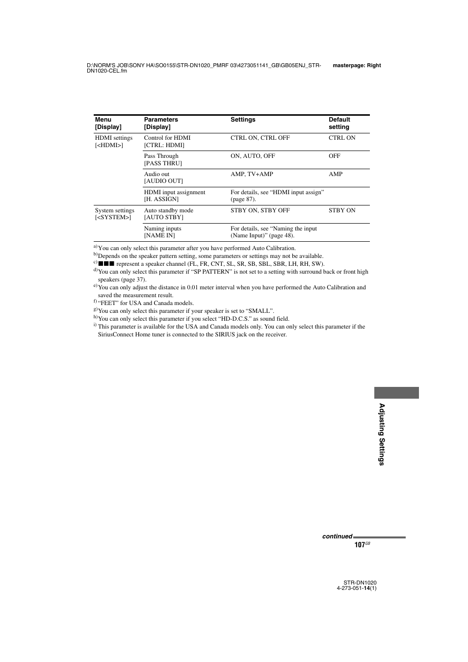 Sony STR-DN1020 User Manual | Page 107 / 132