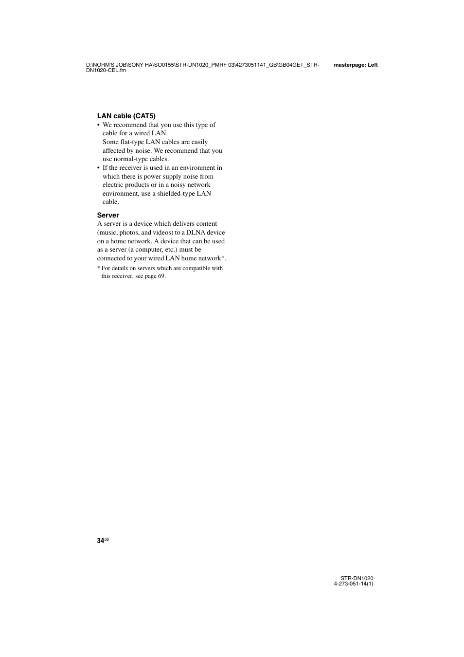 Sony STR-DN1020 User Manual | Page 34 / 132