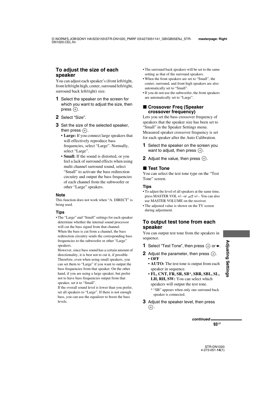 Sony STR-DN1020 User Manual | Page 93 / 132