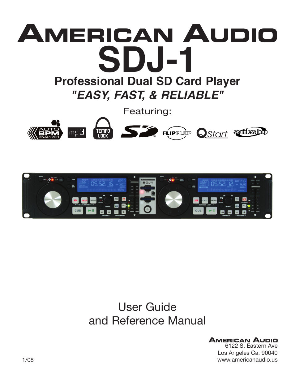 American Audio SDJ-1 User Manual | 30 pages
