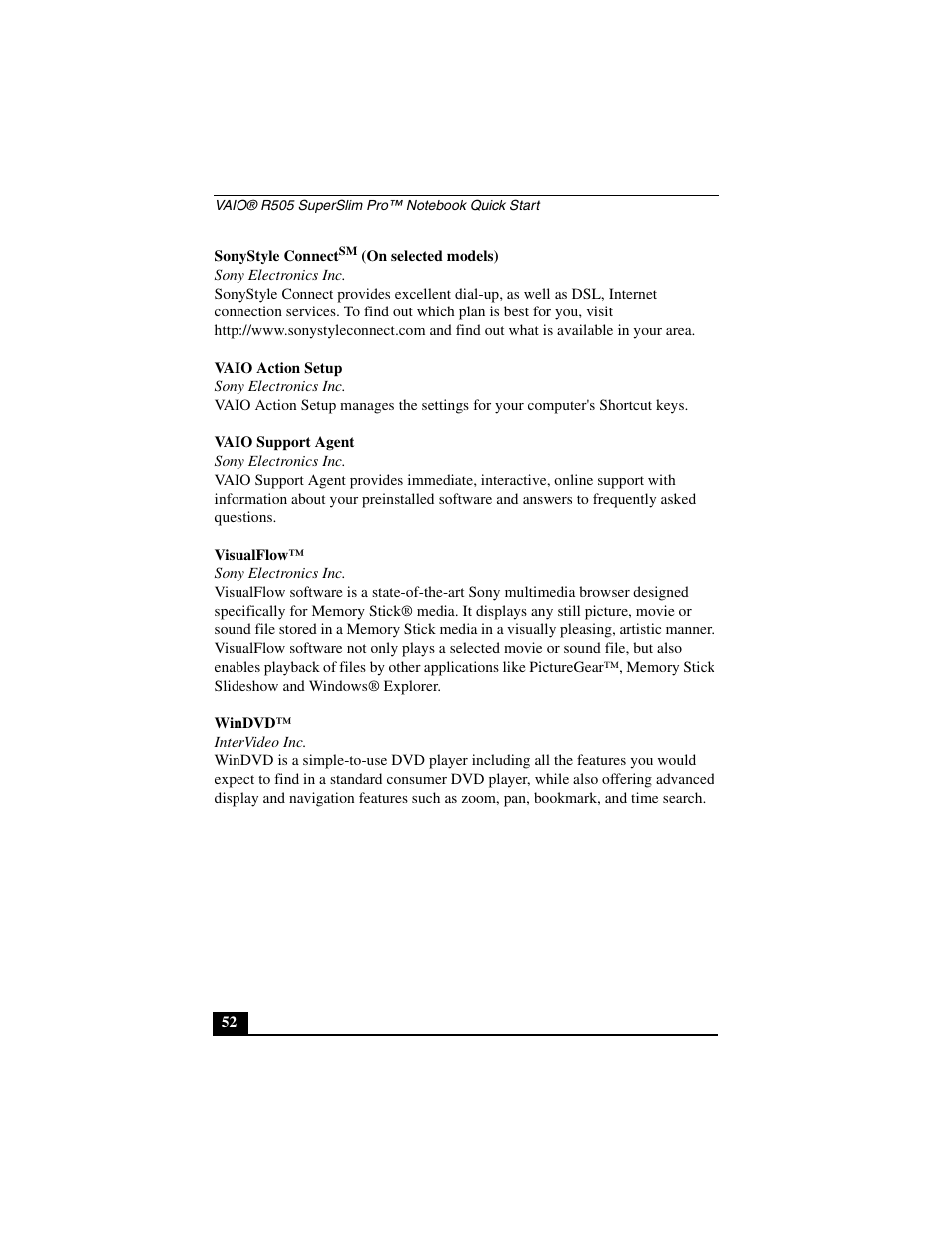 Sony PCG-R505JL User Manual | Page 52 / 86