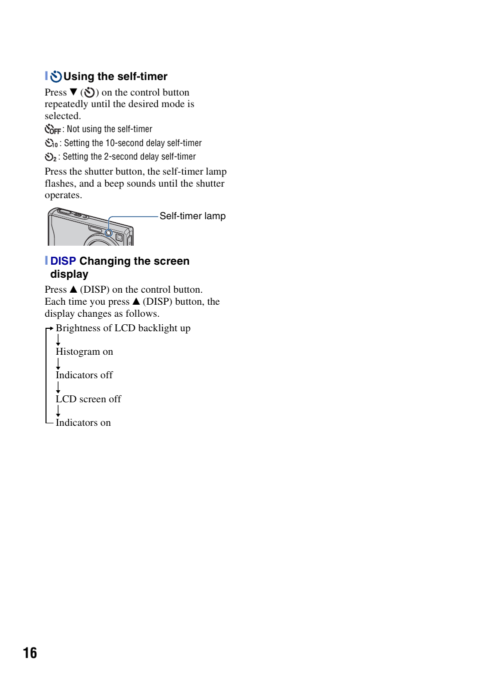 Sony DSC-W200 User Manual | Page 16 / 36