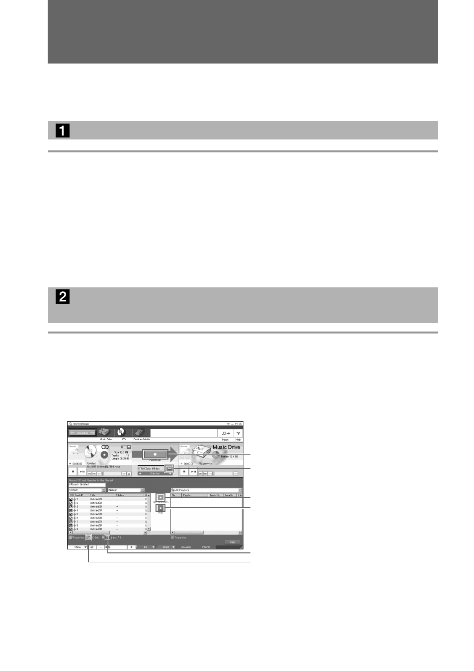 Storing audio files to the computer, Starting sonicstage, The hard disk of the computer | Sony MZ-NE410 User Manual | Page 14 / 36