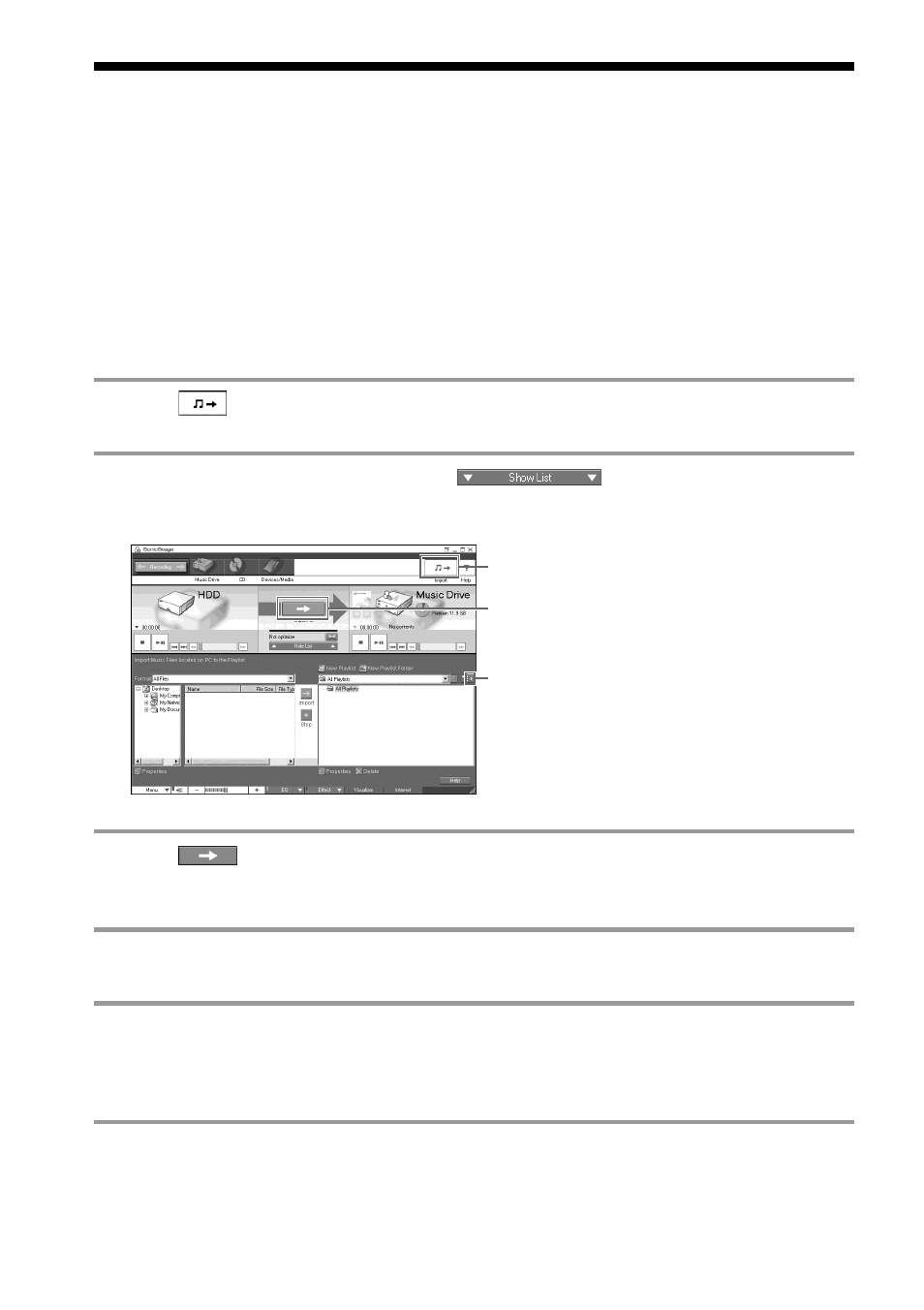 Importing audio files such as mp3 or wav, Format files (import) | Sony MZ-NE410 User Manual | Page 24 / 36