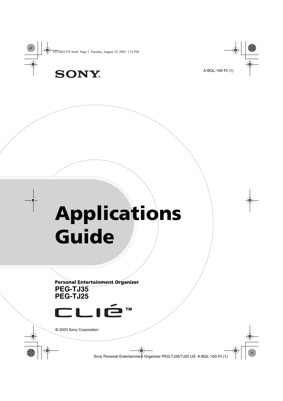 Sony PEG-TJ35 User Manual | 22 pages