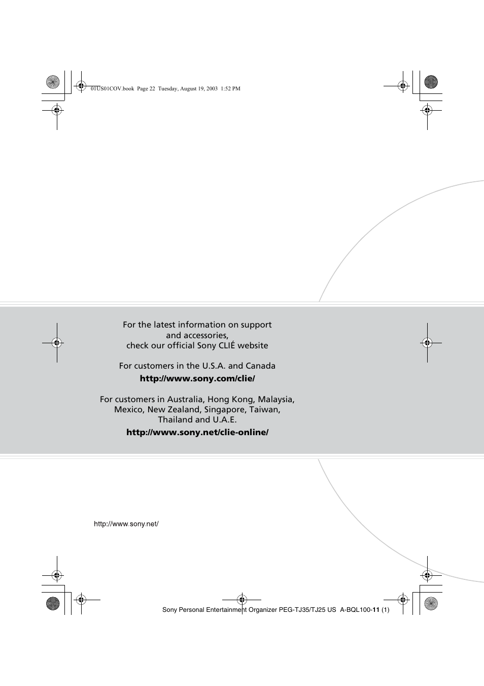 Sony PEG-TJ35 User Manual | Page 22 / 22