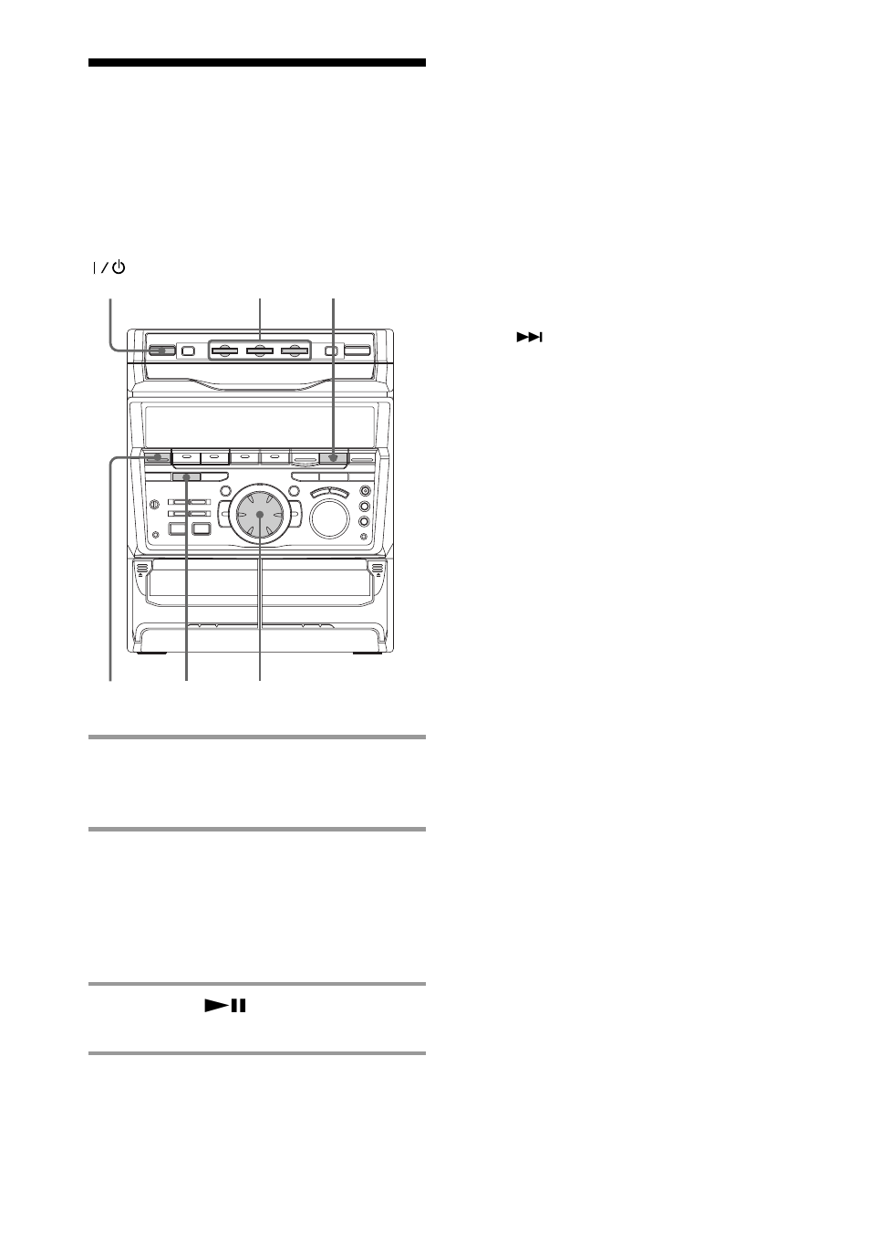 Playing the cd tracks in random order | Sony MHC-RXD5 User Manual | Page 20 / 48