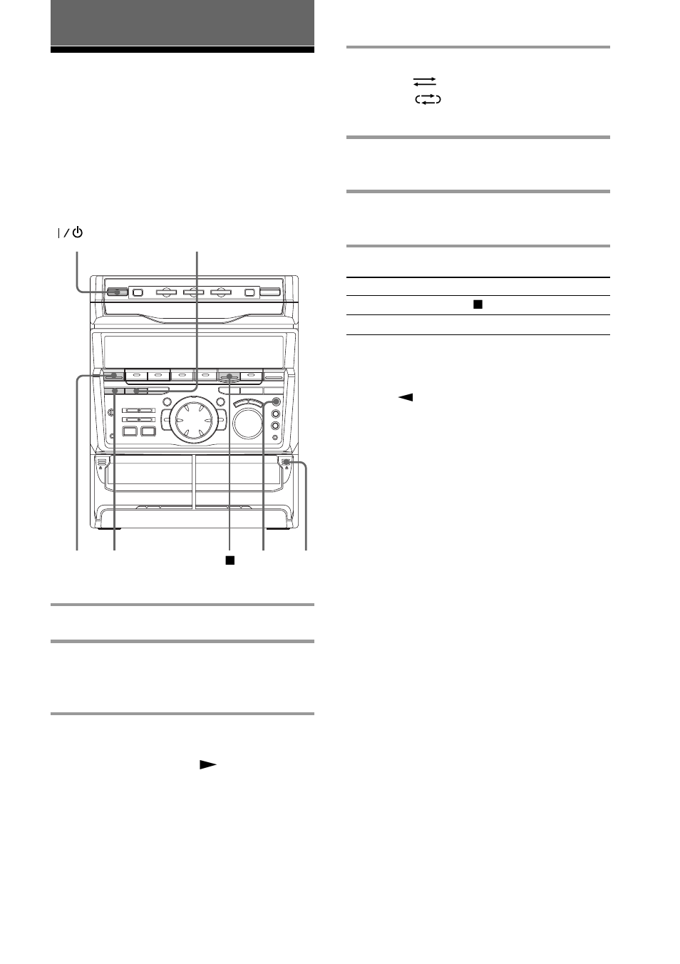 Recording on a tape manually, The tape deck | Sony MHC-RXD5 User Manual | Page 23 / 48