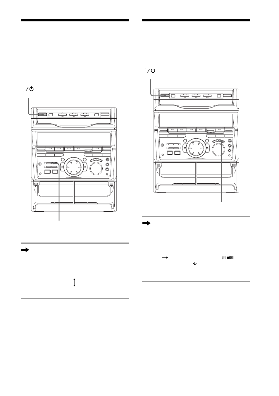 Changing the spectrum analyzer display, Selecting the surround effect | Sony MHC-RXD5 User Manual | Page 29 / 48