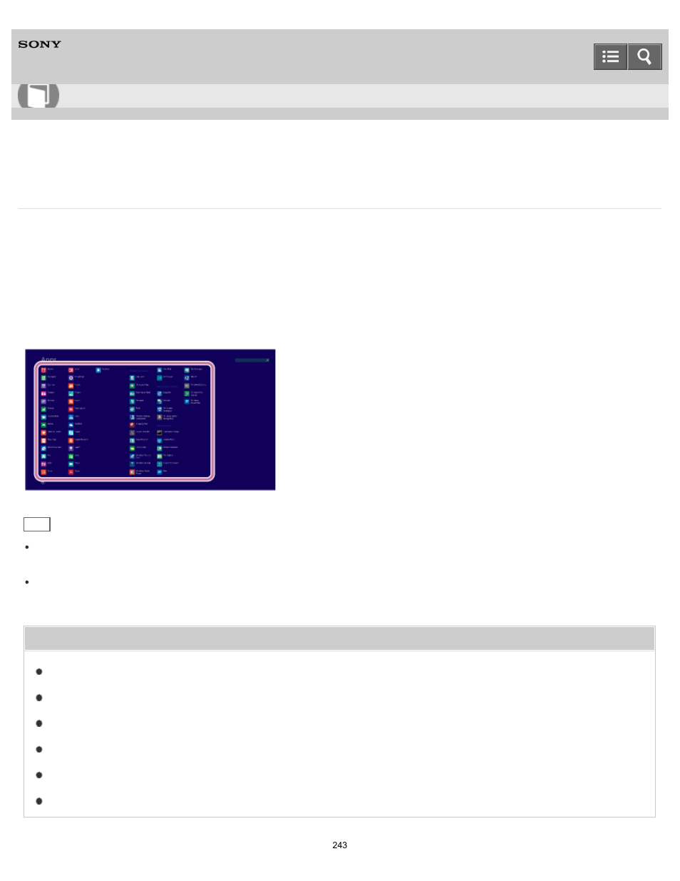 Starting apps, You can start apps by following these steps, User guide | Sony SVT21223CYB User Manual | Page 243 / 475