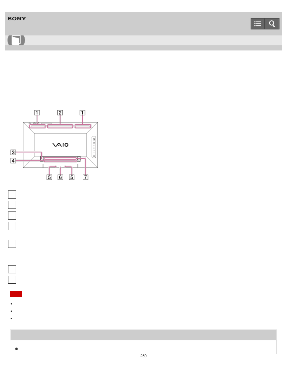 Parts and controls on the back, User guide | Sony SVT21223CYB User Manual | Page 250 / 475