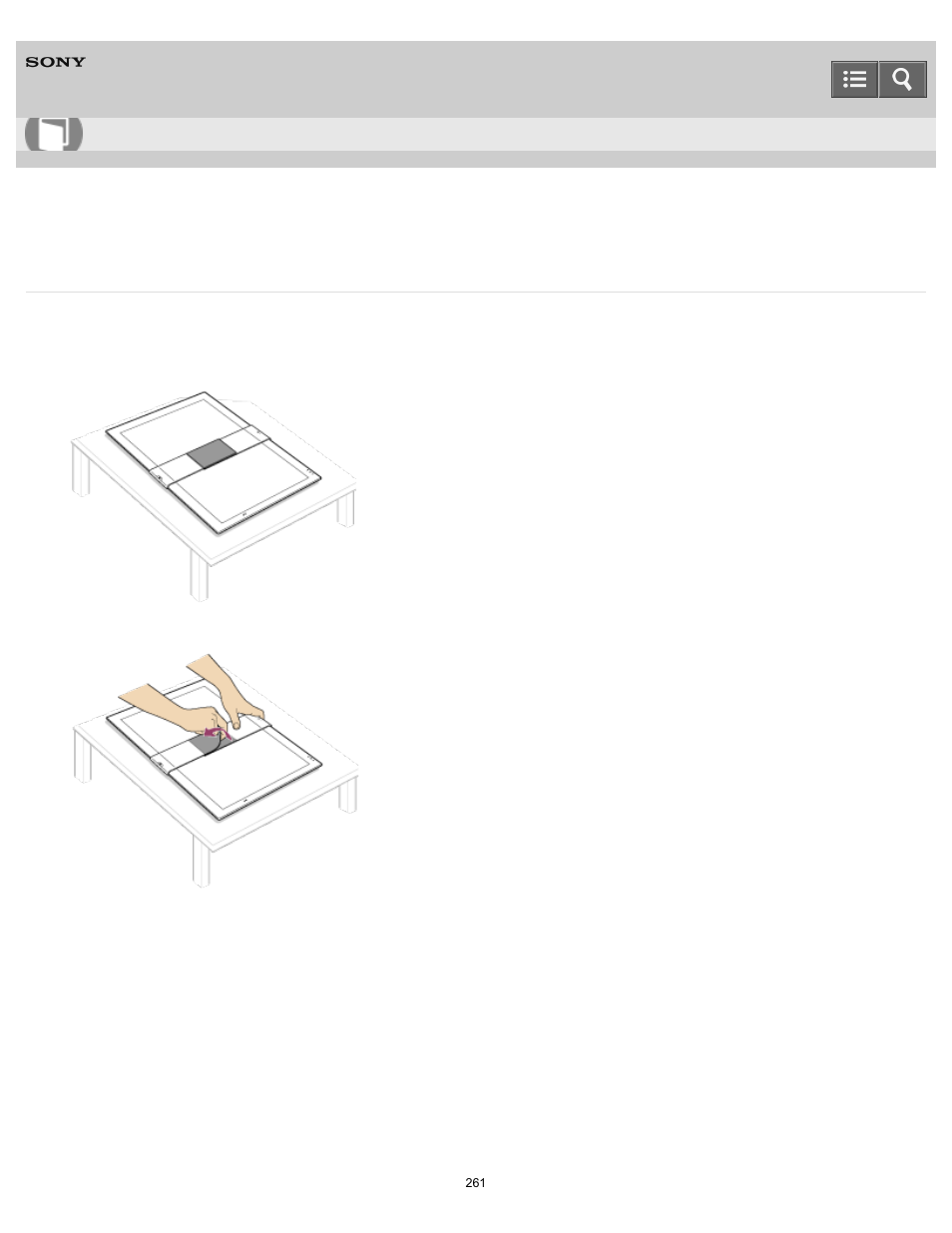 Propping up your vaio computer, User guide | Sony SVT21223CYB User Manual | Page 261 / 475